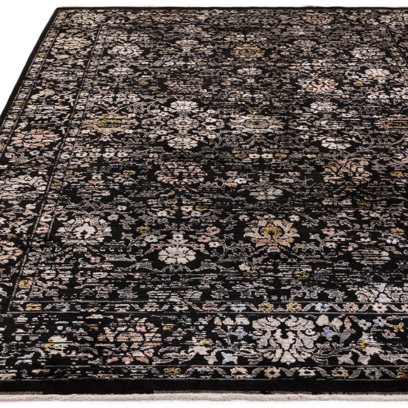 Sovereign Rug Black Vintage Floral | Caseys Furniture